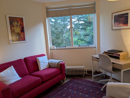 Picture of Lucy's therapy room, Dartington Hall Estate