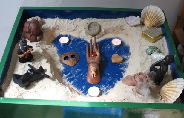 Picture of a sandtray used during creative sessions